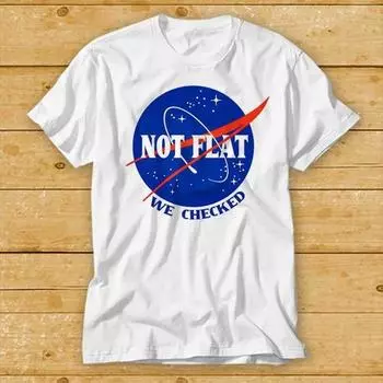 230 Gsm 100% Cotton World Is Not Flat We Checked Best Seller T Shirt Cult Movie Retro Vintage Top Tee 1999 XXS белый