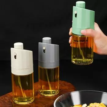 230 мл бутылка для распыления масла, стеклянная бутылка для масла для фритюрницы, выпечки, гриля, герметичный дозатор растительного масла, легко моющиеся кухонные инструменты для приготовления пищи белый