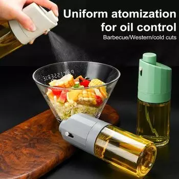 230 мл бутылка для распыления масла, стеклянная бутылка для масла для фритюрницы, выпечки, гриля, герметичный дозатор растительного масла, легко моющиеся кухонные инструменты для приготовления пищи белый