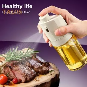 230 мл бутылка-распылитель для масла компактный пищевой дозатор масла широкоугольный распылитель масляного тумана герметичный колпачок многоразовый кухонный аксессуар для кухни барбекю белый