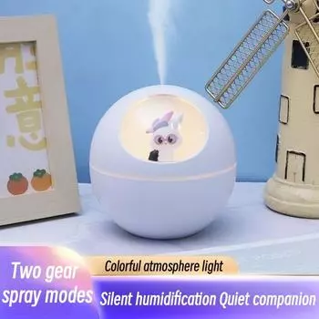 230 мл Мини USB-увлажнитель воздуха с красочным светом Портативный диффузор эфирного масла Ультразвуковой бесшумный туманообразователь для домашнего офиса USB Cable