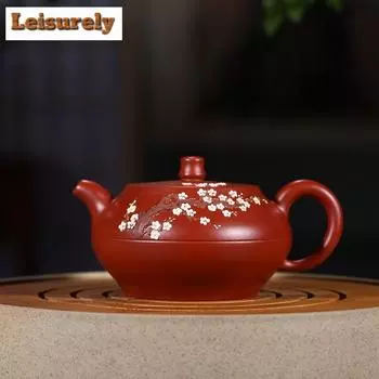 230 мл Винтажный Исинский фиолетовый глиняный чайник ручной работы горшок из сливы сырой руды Dahongpao глиняный чайник с заварником чайный набор Zisha подарок