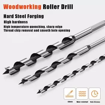 230 мм длинные сверла по дереву из высокоуглеродистой стали с шестигранной ручкой для жареного теста, инструмент для сверления отверстий в дереве, инструмент для сверления замков деревянных дверей Hexagonal