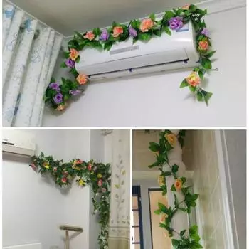 230 см искусственный цветок роза лоза висячая гирлянда вечерние домашний свадебный декор стены жёлтый
