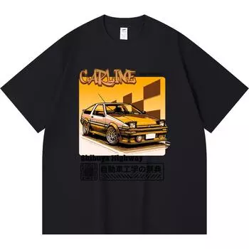 230GSM 100% Cotton T-Shirt Carline Print Tees Funny Harajuku Style Combed Cotton Tshirt XS абрикосовый