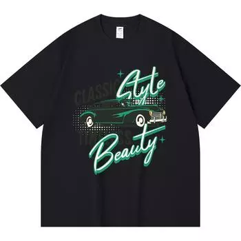 230GSM 100% Cotton T-Shirt Classic Style Timeless Beauty Print Tees Funny Harajuku Style Combed Cotton Tshirt XS абрикосовый