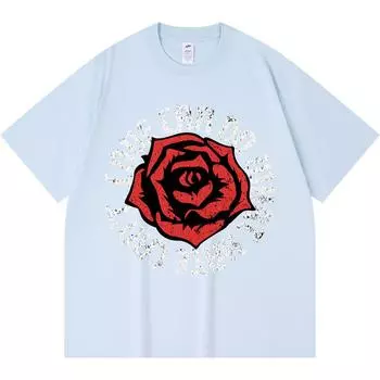 230GSM 100% Cotton T-Shirt Love Can! Print Tees Funny Harajuku Style Combed Cotton Tshirt XS абрикосовый