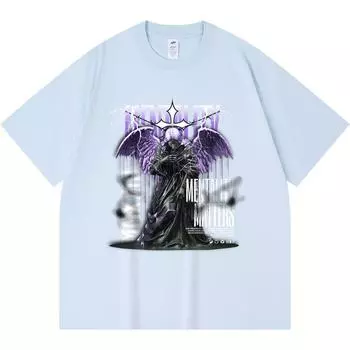 230GSM 100% Cotton T-Shirt Mentality Print Tees Funny Harajuku Style Combed Cotton Tshirt XS абрикосовый