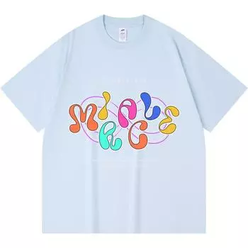 230GSM 100% Cotton T-Shirt Miracle Print Tees Funny Harajuku Style Combed Cotton Tshirt XS абрикосовый