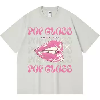 230GSM 100% Cotton T-Shirt Retro Halftone Pop Album Cover Print Tees Funny Harajuku Style Combed Cotton Tshirt XS абрикосовый