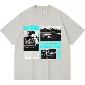 230GSM 100% Cotton T-Shirt Stay Classic Print Tees Funny Harajuku Style Combed Cotton Tshirt XS абрикосовый