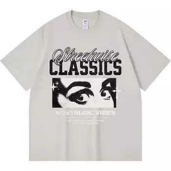 230GSM 100% Cotton T-Shirt Streetwise Classics Print Tees Funny Harajuku Style Combed Cotton Tshirt XS абрикосовый