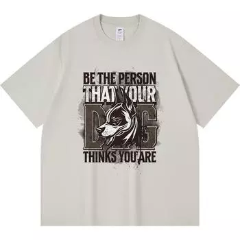 230GSM 100% Cotton T-Shirt The Best Creature Print Tees Funny Harajuku Style Combed Cotton Tshirt XS абрикосовый