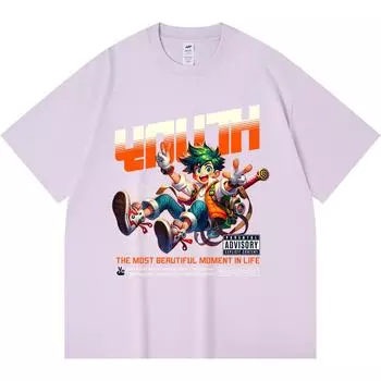 230GSM 100% Cotton T-Shirt Youth The Most Beautiful Moment In Life Print Tees Funny Harajuku Style Combed Cotton Tshirt XS абрикосовый