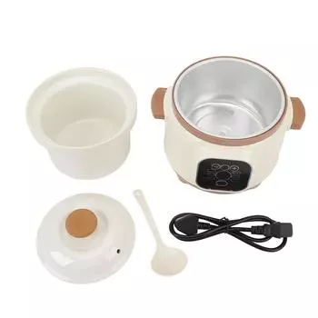 235 Вт электрическая кастрюля для тушения емкостью 1,8 л для супа, каши, антипригарная 24-часовая Smart Ti