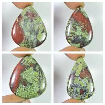 235Cts. Натуральный драконий яшмовый грушевидный кабошон драгоценный камень россыпью 4 шт. лот 41-45 мм RQ-1344