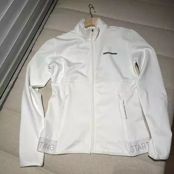 238 European and American Single Small Stand Collar White Slim fit Temperament Fashion Sports Outerwear Small Jacket White 85