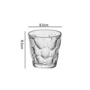 238мл/308мл Бутылка для воды Стаканы для сока и холодных напитков Креативный стакан из стекла с сотовым узором Домашние кружки для коктейлей и мохито Чашки для кофе со льдом 1pcs