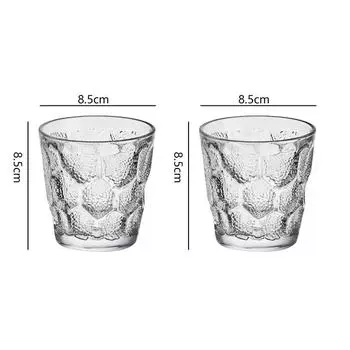 238ml/308ml Honeycomb Shaped Tea Mug Whiskey Cocktail Glasses Heat-resistant Water Cup Creative Juice Beverage Mugs Drinkware 2pcs