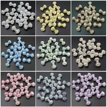 23*13 мм 5 шт. AB Цветной Попкорн Кристалл Гантели Свободные Бусины DIY Браслет Ожерелье Материалы Для Изготовления Ювелирных Изделий Ювелирные Изделия Ручной Работы Аксессуар about 23*13mm 5pcs белый