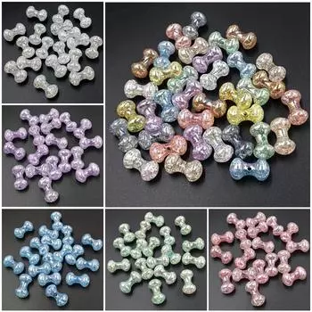 23*13 мм 5 шт. AB Цветной Попкорн Кристалл Гантели Свободные Бусины DIY Браслет Ожерелье Материалы Для Изготовления Ювелирных Изделий Ювелирные Изделия Ручной Работы Аксессуар about 23*13mm 5pcs белый
