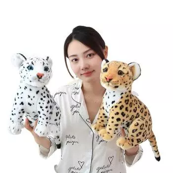 23/27/33 см реалистичные лесные львы, снежные барсы, плюшевые игрушки, имитация животных, куклы черного леопарда, креативные подарки на день рождения about 23cm