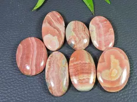 23-29MM родохрозит лечебный овальный кабошон россыпью натуральный драгоценный камень 7 шт. лот RQ-2783