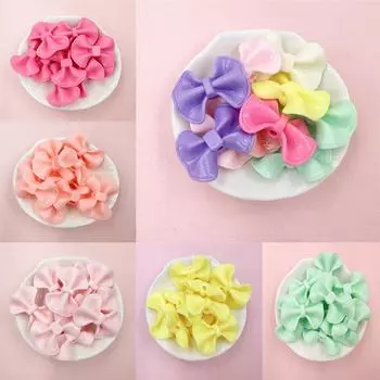 23,2*31 мм 10 шт. сложенные бусины с бантом и отверстием макарон Цветовая гамма Изготовление ювелирных изделий Подвеска Ювелирные аксессуары DIY Браслет Ожерелье бежевый