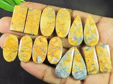 23-30MM AAA Maligano Jasper Matched Pair Mix Cabochon Gemstone 7Pcs Lot RQ-2992
