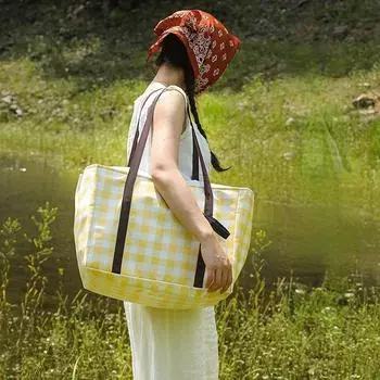 Сумка для пикника большой емкости 23/36 л, складная изоляционная сумка для кемпинга, утолщенная алюминиевая фольга, водонепроницаемая коробка-холодильник для льда, дорожная сумка L