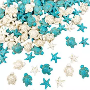 23/46 шт. Морская черепаха Чжухайская звезда жемчужный камень жемчуг морская звезда морская черепаха морское животное резьба россыпью драгоценные бусины DIY браслет ожерелье серьги 23pcs