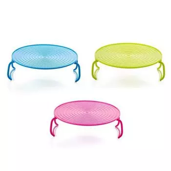 23,5*23,5*8,3 см Паровая подставка ABS Синяя Подставка для тарелок в микроволновую печь Роза A