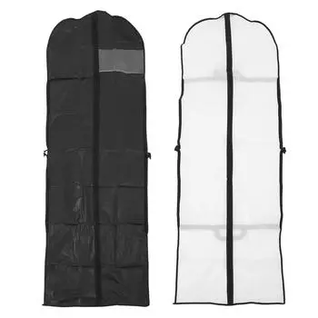 23.62x70.87in Чехол для одежды Подвесной чехол для одежды Пылезащитный чехол для длинных платьев Костюмы Свадебные платья Black