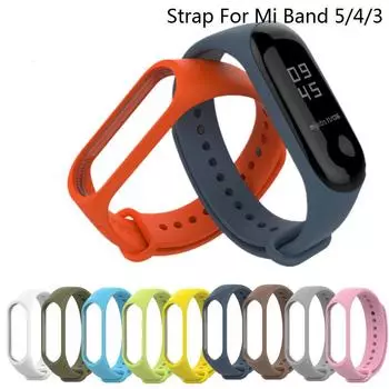 23 цвета, мягкий силиконовый ремешок для браслета для Xiaomi Mi Band 7/6/5/4/3, ремешок для часов, замена умного браслета