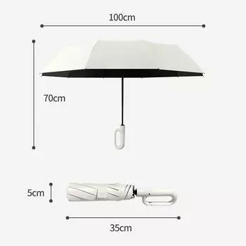 23 inch double keel ring buckle 10 bone automatic folding weather and rain double sunshade sunscreen umbrella fixed