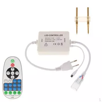 23-кнопочный светодиодный RF пульт дистанционного управления для одноцветной светодиодной ленты 220 В - вилка ЕС