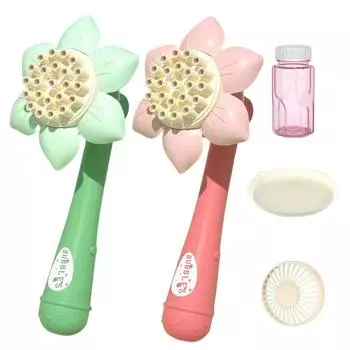 23-луночная машина для выдувания пузырей подсолнечника 2 в 1, вентилятор и нагнетатель пузырей с милой формой цветка, автоматическая палочка для выдувания пузырей для детей CHINA