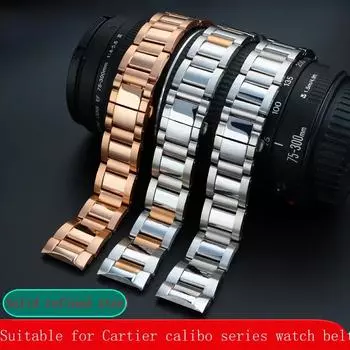 23 мм для Cartier Calibre Series ремешок для часов из нержавеющей стали W7100041 W7100037 металлический браслет для мужчин и женщин ремешок для часов 23mm