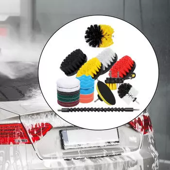 23 Pieces Automotive Cleaning Brush Set Attachment for Vents, Wheels, Emblems Lightweight