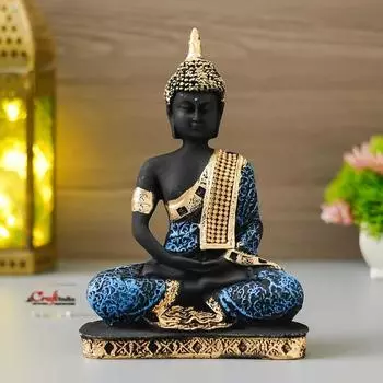 23-сантиметровая статуэтка медитирующего сидящего Будды для украшения дома | Предметы домашнего декора для гостиной