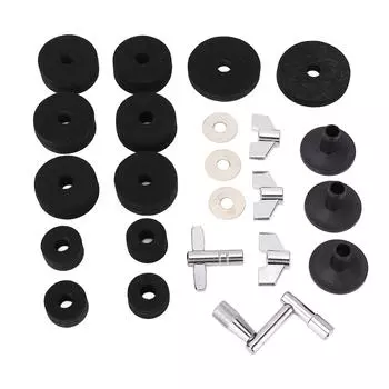 23 шт. Аксессуары для замены тарелок Нескользящие 2,5 см 4 см 5 см Фетровые прокладки Втулки для тарелок Гайки чёрный