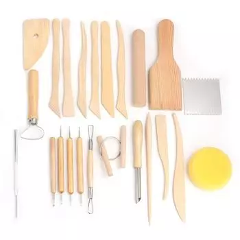 23 шт. Керамика Глиняная Скульптура Резьба Моделирование Керамика Хобби Искусство Ремесло DIY Инструменты