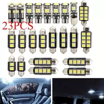 23 шт./компл. универсальный белый светодиодный светильник для салона автомобиля комплект обновления для автомобиля светодиодный светильник для салона грузовика 23Pcs