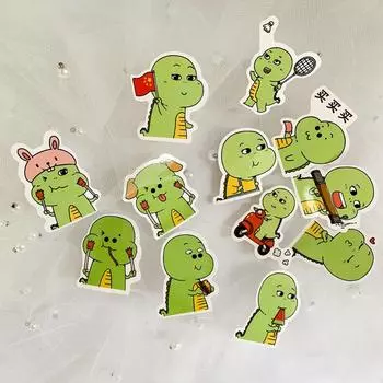 23 шт. милые наклейки с выражением динозавра Vtuber наклейки для багажа наклейки на кружку наклейки для украшения ноутбука