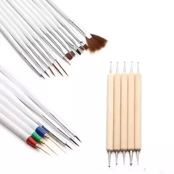 23 шт УФ-гель-лак дизайн точечная роспись деталировка ручка кисти набор инструментов