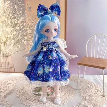 23 см кукла BJD и одежда 3D моделирование глаза комиксы лицо несколько подвижных шарниров девушка DIY одеваются игрушка подарок на день рождения