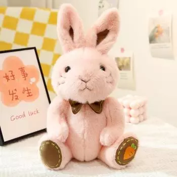 23 см стильная плюшевая успокаивающая игрушка в виде животного кукла прекрасный компаньон плюшевый пасхальный кролик животное кукла для девочек коричневый