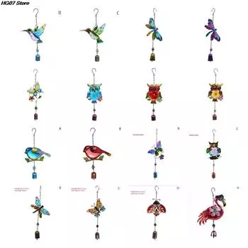 23 стиля ручной работы птица ветряная музыка для стены окна двери ветряной колокольчик подвесные украшения винтажный домашний колокольчик украшения ремесла