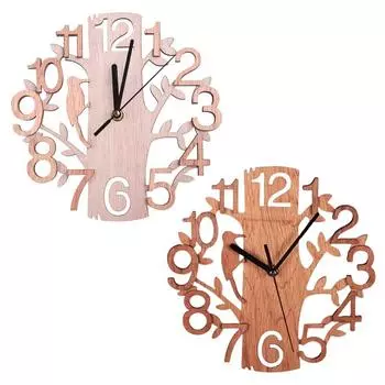 23 см Деревянные настенные часы в форме дерева на батарейках Часы на новоселье Подарки