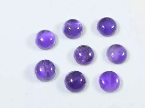 23Cts. Натуральный аметист круглый кристалл кабошон драгоценный камень 08 шт. лот 9X9MM RQ-1816